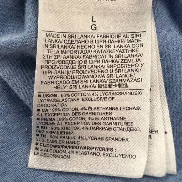 Banana Republic Womens Short Sleeve Polo Top Pullover Blue Size Large - Picture 8 of 8